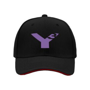 Purple Y Hand Symbol Mens Baseball Cap Gift for Youth Birthday Festival Party Wearable Art Statement Hat