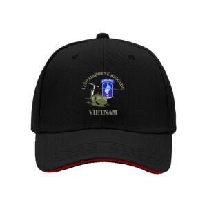 173rd Airborne Brigade Vietnam Helicopter Patch Men's Baseball Cap Military Veteran Gift for Memorial Day and Veterans Day