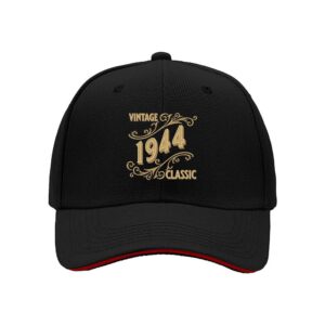 Vintage 1944 Classic Men's Baseball Cap Birthday Gift for Him Anniversary Present Dad Grandpa Retro Style Hat