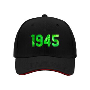 1945 Vintage Year Print Baseball Cap for Men WWII History Lover Memorial Day Gift