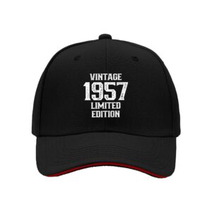 Vintage 1957 Limited Edition Men's Baseball Cap Birthday Gift for Him Father's Day Present Classic Retro Style Hat