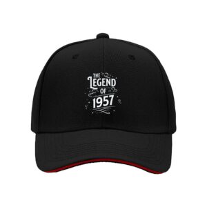 The Legend of 1957 Men's Baseball Cap Birthday Gift for Him Vintage Style Hat Perfect for 60s Anniversary Celebration