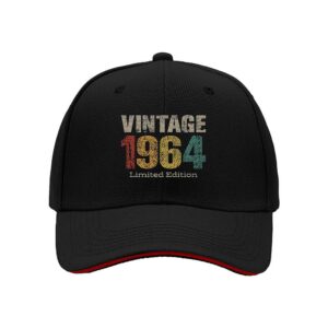 Vintage 1964 Limited Edition Men's Baseball Cap Birthday Gift for Him Anniversary Present Retro Style Hat