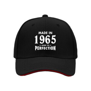 Made in 1965 Aged to Perfection Men's Baseball Cap Birthday Gift for Him Father's Day Present Vintage Style Hat