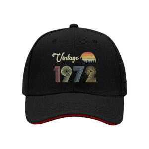 Vintage 1979 Retro Sunburst Design Men's Baseball Cap Classic Style Gift for Birthday Anniversary Dad Father's Day