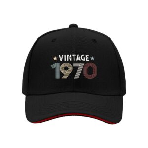 Vintage 1970s Retro Logo Men's Baseball Cap Classic Style Gift for Birthday Father's Day Anniversary Party