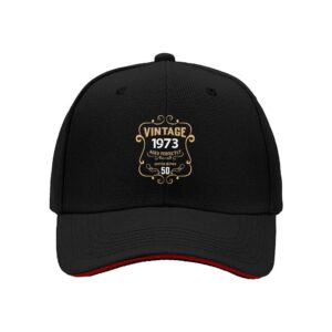 Vintage 1973 Aged Perfectly 50th Birthday Gift for Men Limited Edition Baseball Cap Birthday Present for Him