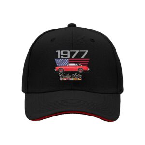 1977 Cutlass Salon American Classic Car Mens Baseball Cap Vintage Auto Gift for Car Enthusiasts 4th of July