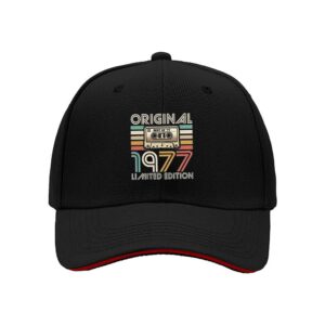 Original 1977 Best of '77 Cassette Tape Retro Design Men's Baseball Cap Limited Edition Birthday Gift for Music Lovers