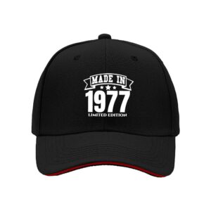 Made in 1977 Limited Edition Men's Baseball Cap Birthday Gift for Him Vintage Style Hat 45th Anniversary Present