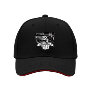 1978 Ford Bronco Vintage SUV Graphic Mens Baseball Cap Classic Retro Car Design for Outdoor Enthusiasts Father's Day Gift