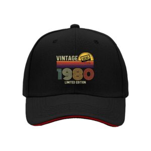 Vintage 1980s Retro Cassette Tape Design Men's Baseball Cap Limited Edition Gift for Music Lovers Birthday Christmas