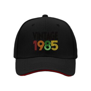 Vintage 1985 Retro Logo Men's Baseball Cap Birthday Gift for Him 80s Nostalgia Party Wear Unisex Hat Classic Style