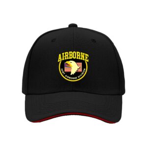 101st Airborne Division Eagle US Flag Hat Men's Baseball Cap Veterans Day Gift for Military Fans and Patriotic Americans