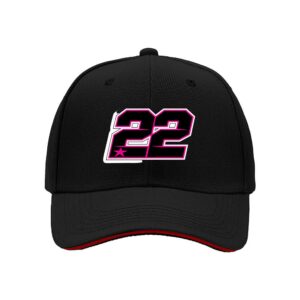 Pink 22 Star Baseball Cap for Men Sports Fan Gift Birthday Christmas Holiday Party Wear