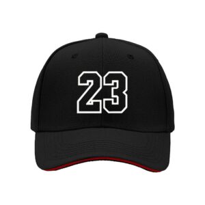Number 23 Baseball Cap for Men Sports Fan Gift Birthday Christmas Holiday Present