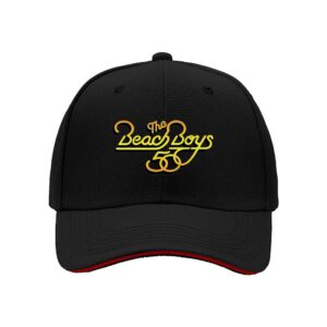 The Beach Boys 50th Anniversary Logo Men's Baseball Cap Classic Rock Music Fan Gift for Birthday or Holiday Celebration
