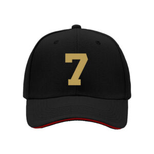 Golden Number 7 Baseball Cap for Men Sports Fan Gift Birthday Christmas Holiday Present