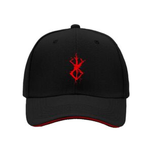 Blood Splatter Gothic Symbol Mens Baseball Cap Halloween Gift for Horror Fans Dark Fantasy Style Party Costume Accessory