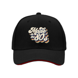 Made in the 80s Retro Logo Baseball Cap for Men Vintage Style Gift for Father's Day Birthday Party