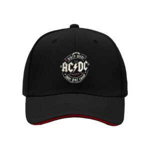 ACDC Dirty Deeds Done Dirt Cheap Band Logo Men's Baseball Cap Rock Music Fan Gift for Birthday Christmas Holiday