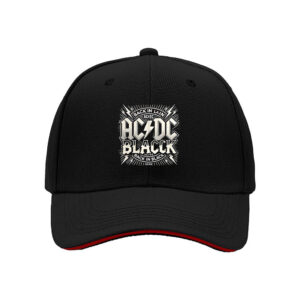 ACDC Back in Black Rock Band Logo Men's Baseball Cap Classic Rock Music Gift for Fans Holiday Present