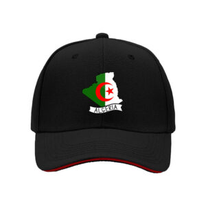 Algeria Flag Map Print Baseball Cap for Men National Pride Gift for Independence Day and Ramadan Celebration