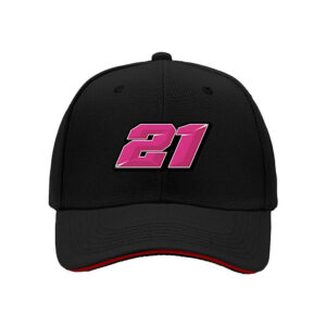 Pink Number 21 Baseball Cap for Men Birthday Gift Sport Style Casual Hat for Fans and Players