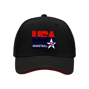 USA Basketball Star Logo Men's Baseball Cap Patriotic Sports Gift for Independence Day and National Holidays