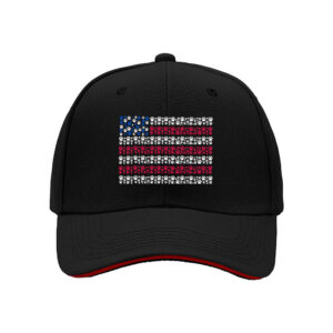 Patriotic Paw Print Flag Baseball Cap for Dog Lovers American Independence Day Gift Men's Hat 4th of July Celebration