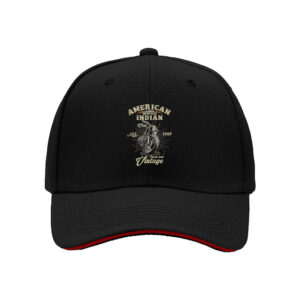 American Indian Chief Motorcycle Vintage 1947 Classic Men's Baseball Cap Gift for Bikers and Motorbike Enthusiasts