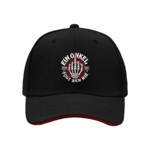 Skeleton Hand Symbol Men's Baseball Cap Gothic Punk Rock Gift for Halloween Birthday Party Heavy Metal Fans