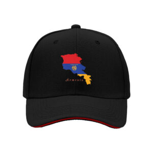 Armenia National Flag Map Design Men's Baseball Cap for Patriotic Gifts and Cultural Celebrations