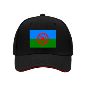 Romani Flag Design Baseball Cap for Men Ethnic Cultural Gift for International Day of the Romani People