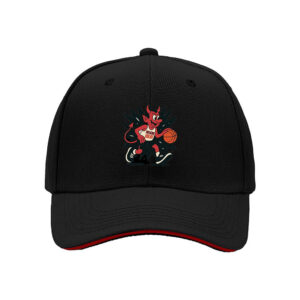 Miami Heat Devil Basketball Mascot Hat Men's Baseball Cap Sports Fan Gift for Christmas Holiday Party