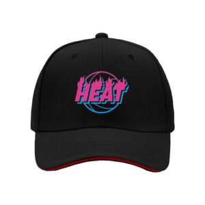 Miami Heat Basketball Flame Logo Mens Baseball Cap Gift for Sports Fans Holiday Christmas Birthday Present