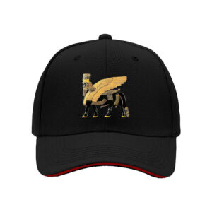 Assyrian Winged Bull Pattern Men's Baseball Cap Ancient Myth Gift for History Lovers Christmas Birthday Present