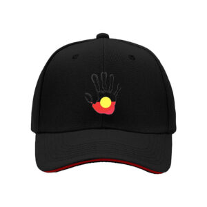 Aboriginal Flag Handprint Design Men's Baseball Cap for Australia Day Gifts and Cultural Events