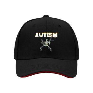 Autism Awareness Skeleton Design Men's Baseball Cap Halloween Gift for Autistic Kids and Families Special Needs Support
