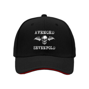 Avenged Sevenfold Skull Bat Wing Logo Men's Baseball Cap Rock Metal Band Gift for Halloween Christmas Birthday