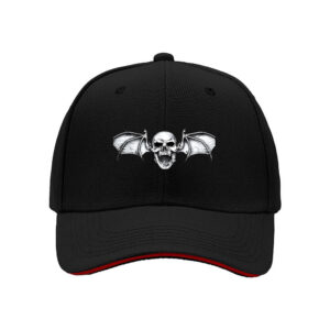Bat Skull Gothic Horror Design Men's Baseball Cap Halloween Gift for Fans of Dark Art and Punk Style