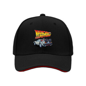 Back to the Future DeLorean Men's Baseball Cap Time Travel Movie Gift for Fans Birthday Christmas Present