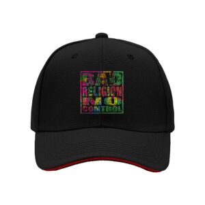 Dead Religion No God Control Psychedelic Mens Baseball Cap Streetwear Hip Hop Gift for Men Christmas Birthday
