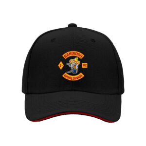 Bandidos MC 1% WorldWide Patch Design Men's Baseball Cap for Biker Motorcycle Riders Gift for Father's Day or Birthday
