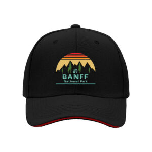 Banff National Park Bear Mountain Logo Baseball Cap for Men Outdoor Adventure Gift Summer Holiday Travel Souvenir