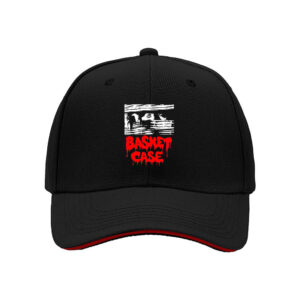 Basket Case Horror Movie Logo Mens Baseball Cap Halloween Gift for Fans of Classic Cult Films and Punk Rock Style
