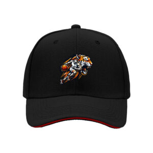 Tiger Basketball Player Logo Men's Baseball Cap Sports Gift for Fans Holiday Present Athletic Team Spirit Hat