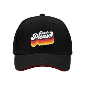 Beach Please Surf Vibes Men's Baseball Cap Summer Holiday Gift for Beach Lovers and Travel Enthusiasts