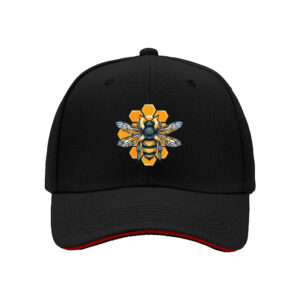 Honey Bee Hexagon Design Men's Baseball Cap for Outdoor Adventures and Summer Gifts