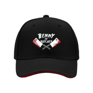 Benny The Butcher Logo Crossed Cleavers Hat Men's Baseball Cap Horror Gift Halloween Birthday Party Costume Accessory